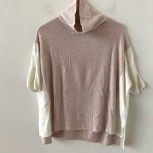RW & Co pink and ivory sweater